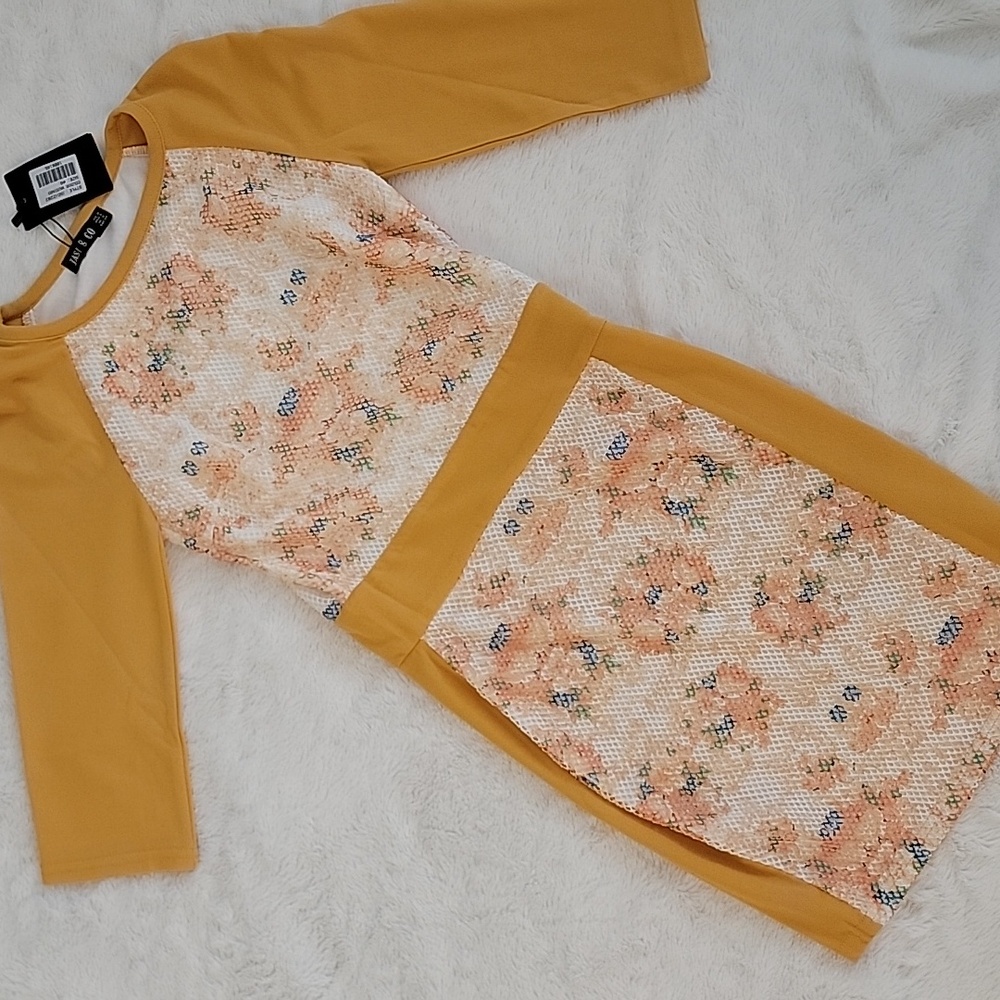 Jasi & Co Womens Floral Fitted Dress